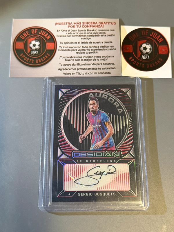 Panini obsidian Sergio Busquets auto /25 fc Barcelona
