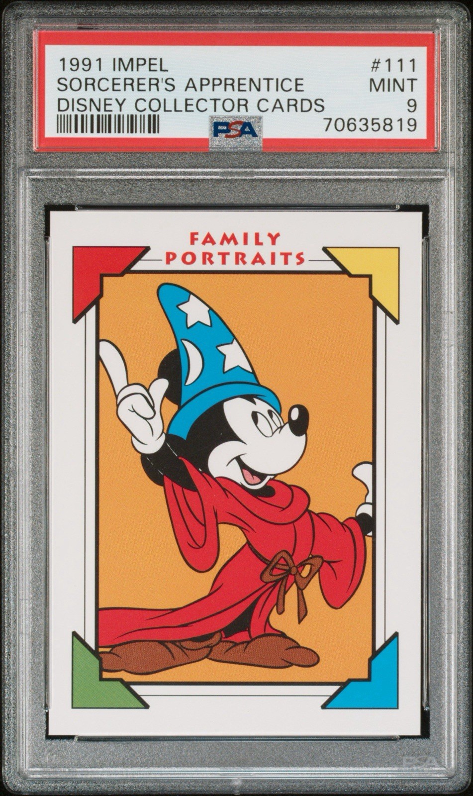 1991 Impel Disney Carte da Collezione Topolino Apprendista Stregone #111 PSA 9