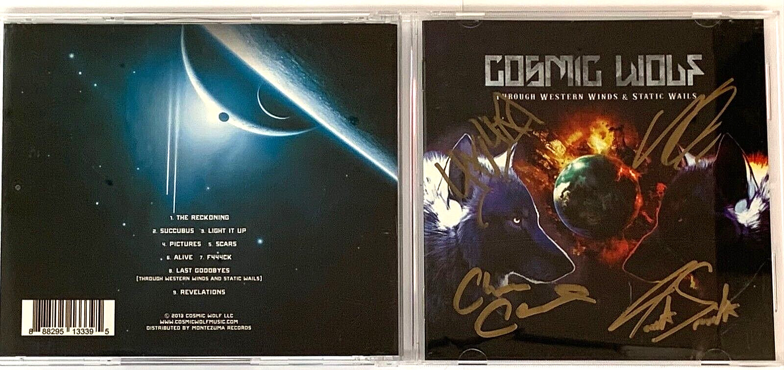 COSMIC WOLF Through Western Winds & Static Wails CD Yayo Sanchez 2013 Signed RAR