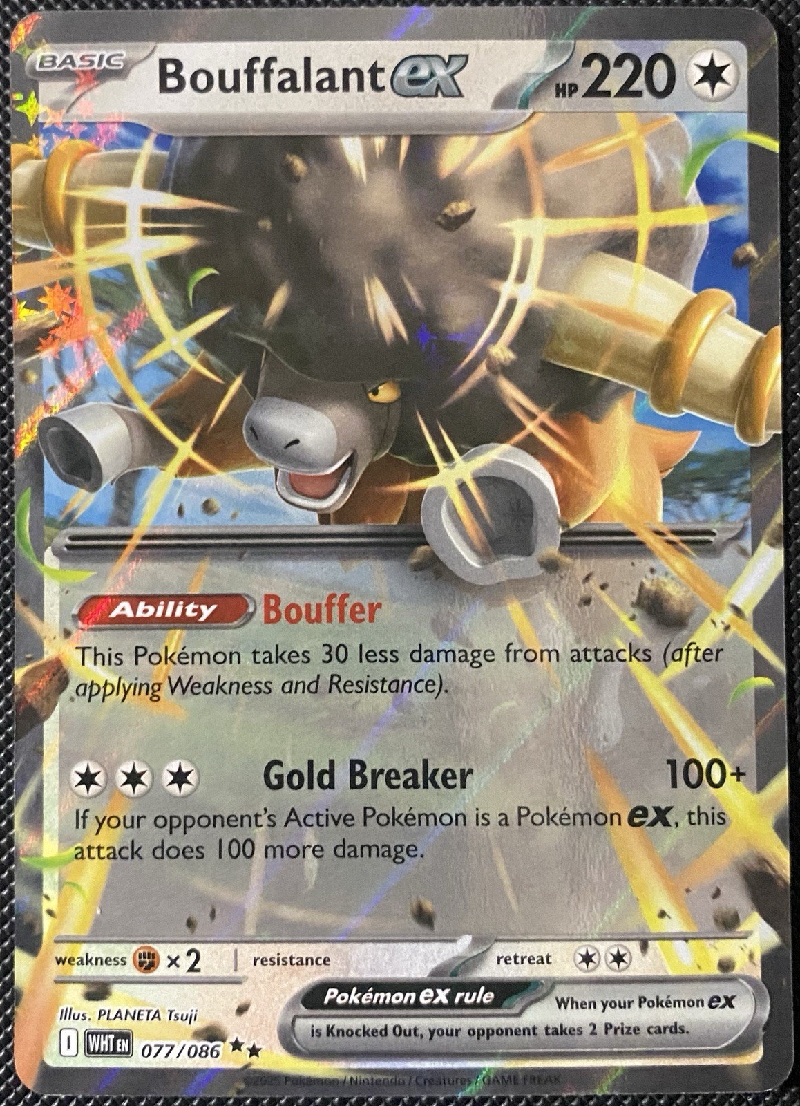 Bouffalant ex 077/086 Sv: White Flare Holo NM Pokémon