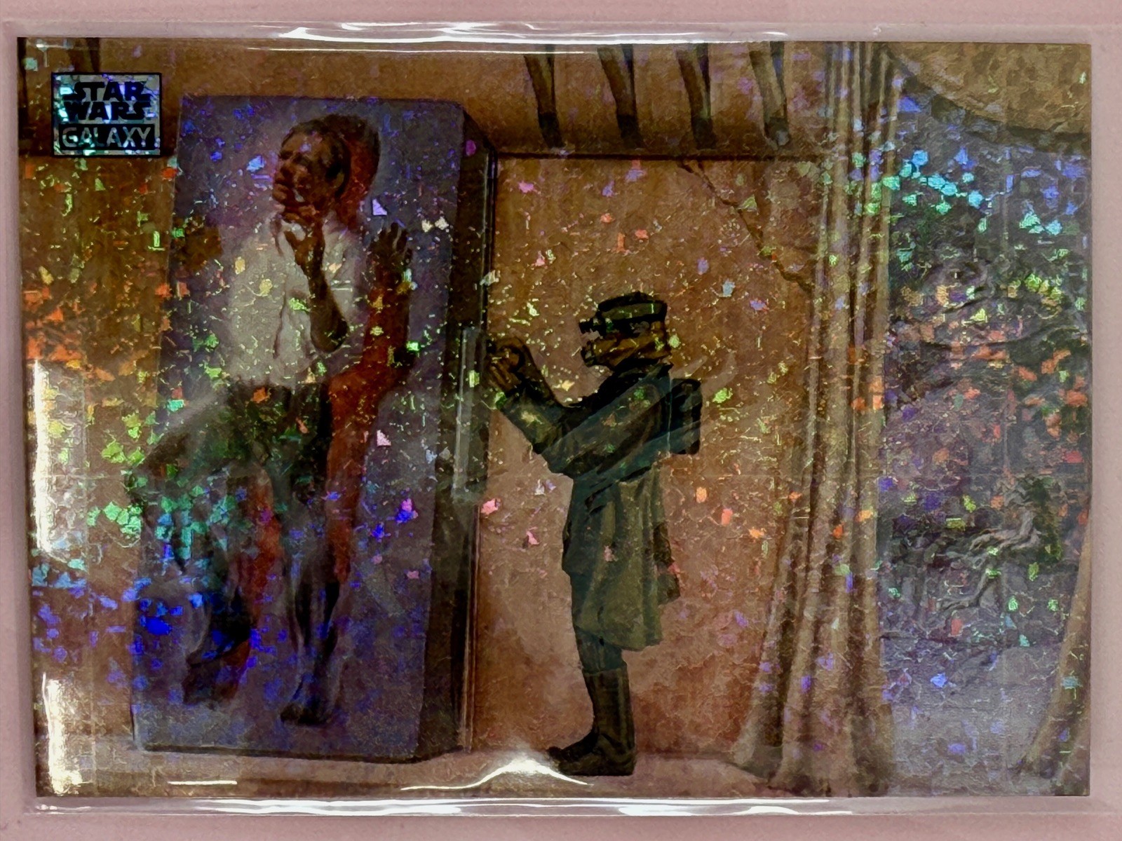 2024 Topps Star Wars Chrome Galaxy Han Solo in Carbonite Refractor #22