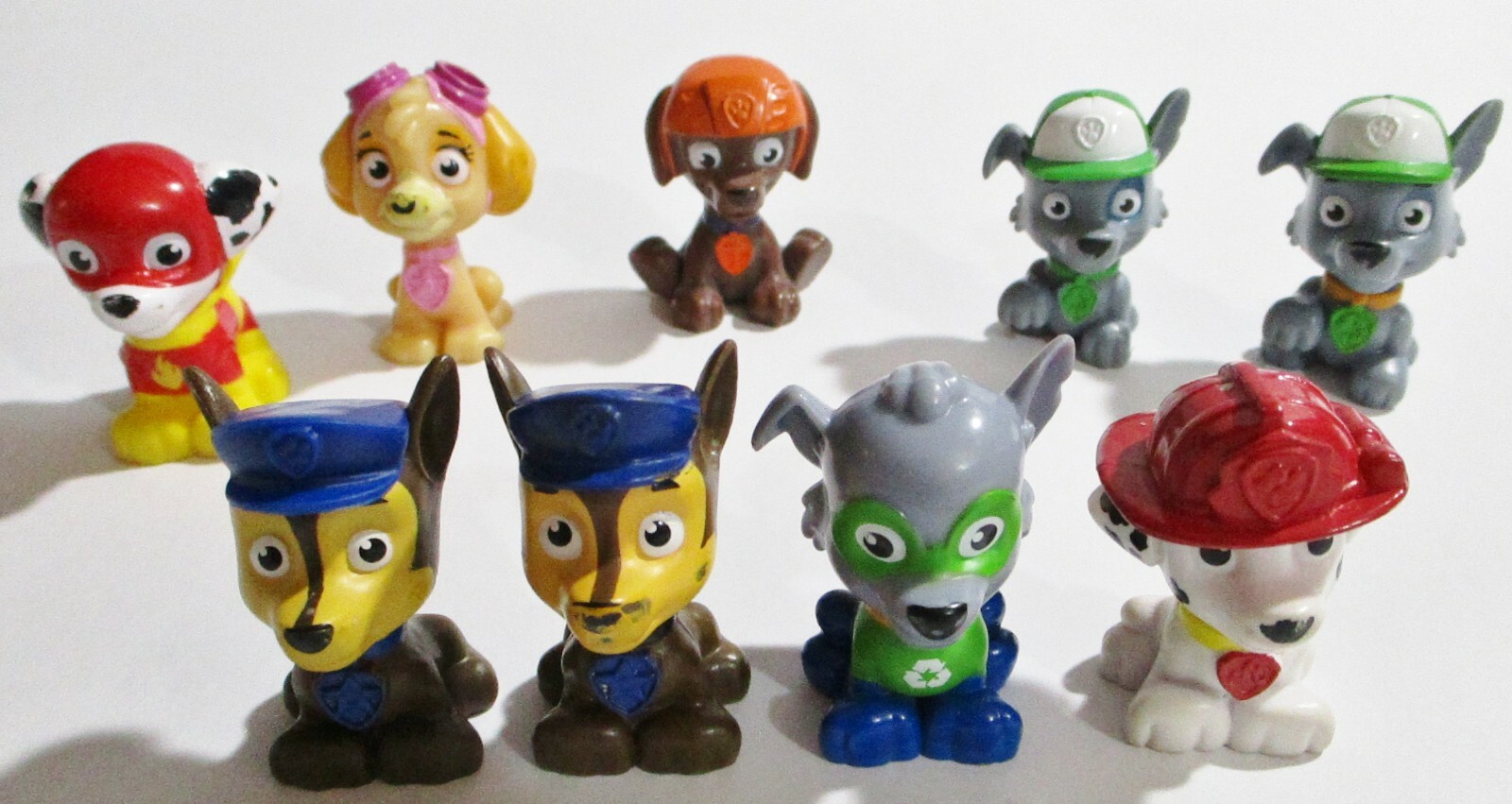 Paw Patrol 2" Mini Figure PVC Cake Topper 9 Toy Lot Marshall Chase Rocky ++