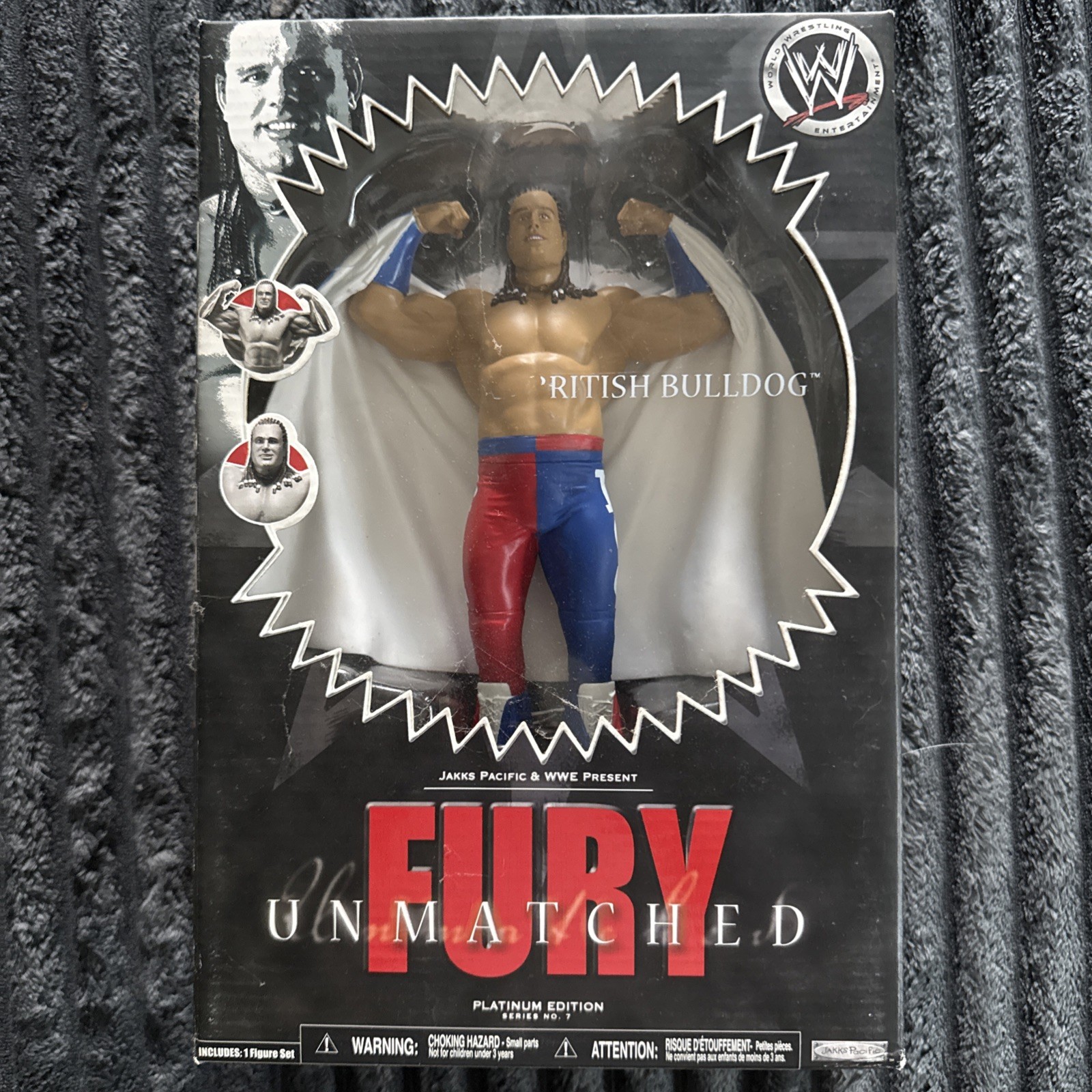 MIB WWE Unmatched Fury British Bulldog Figure Series 7 Jakks Pacific 2008