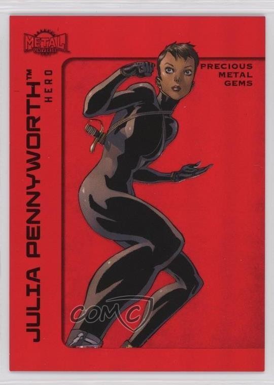 2025 Skybox Metal Universe Batman PMG Rosso /100 Julia Pennyworth #91 18cf