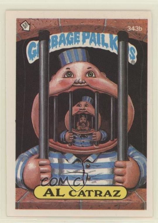 Topps Garbage Pail Kids 1987 serie 9 Al Catraz (due stelle sul retro) #343b 0u7