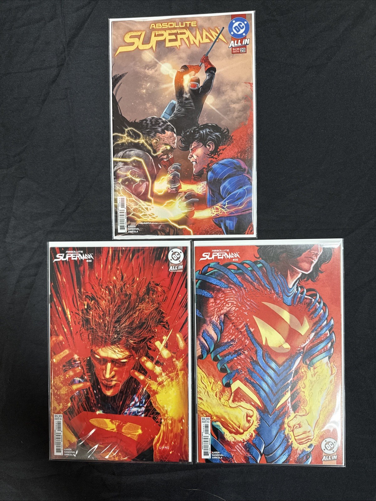 LOTTO 3 COPERTINE Absolute Superman #20 DC Comics - NUOVE!!!