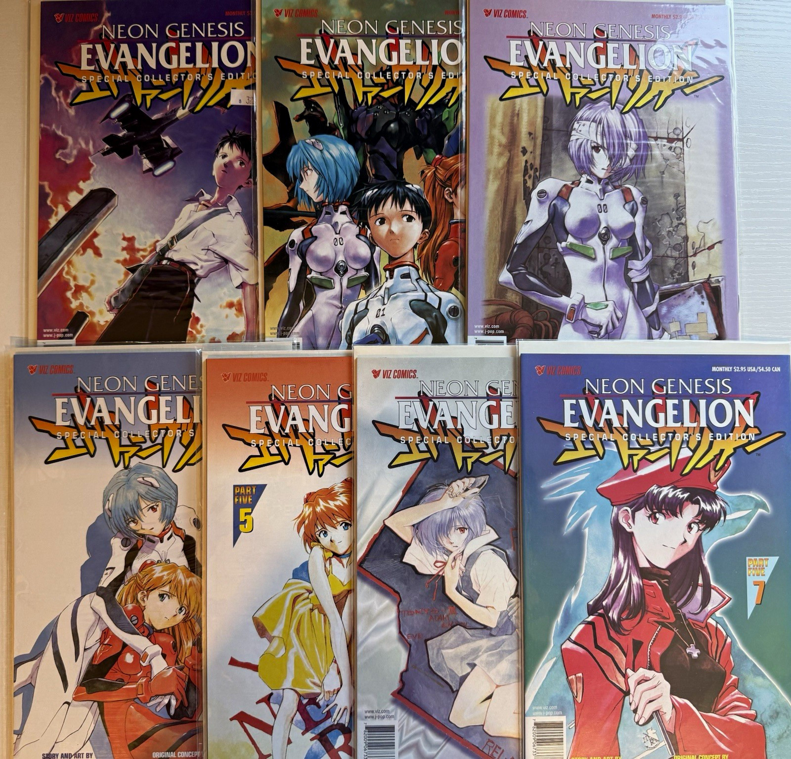 Lotto VIZ Comics Neon Genesis Evangelion Edizione Speciale da Collezione #1-7 Sadamoto