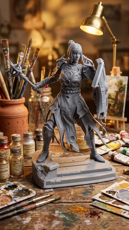 Shadowheart (Cuorescuro) - Baldur's Gate 3 | Statua in Resina & PLA(Grezza)