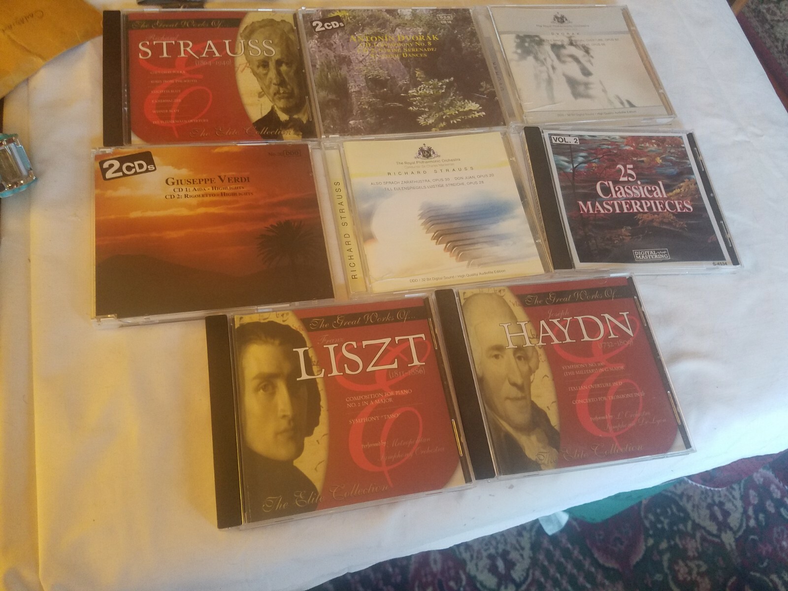 8 Classical Music CD's Dvorak Strauss Giuseppe Verdi Liszt Haydn 