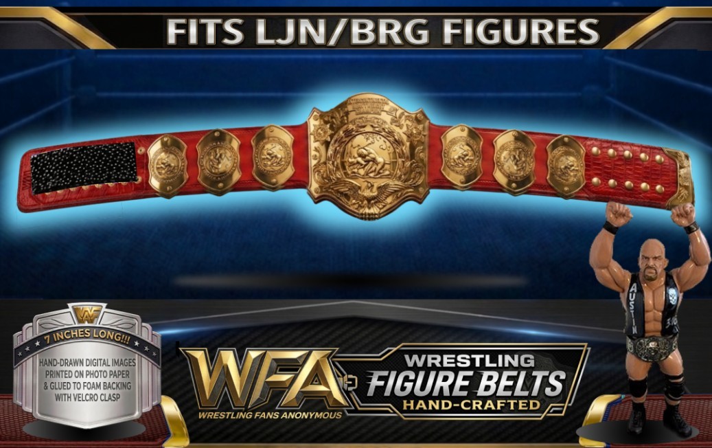 WWF Scala Ljn "ORIGINALE" Titolo Intercontinentale Fatto a Mano Wrestling Figure Belt