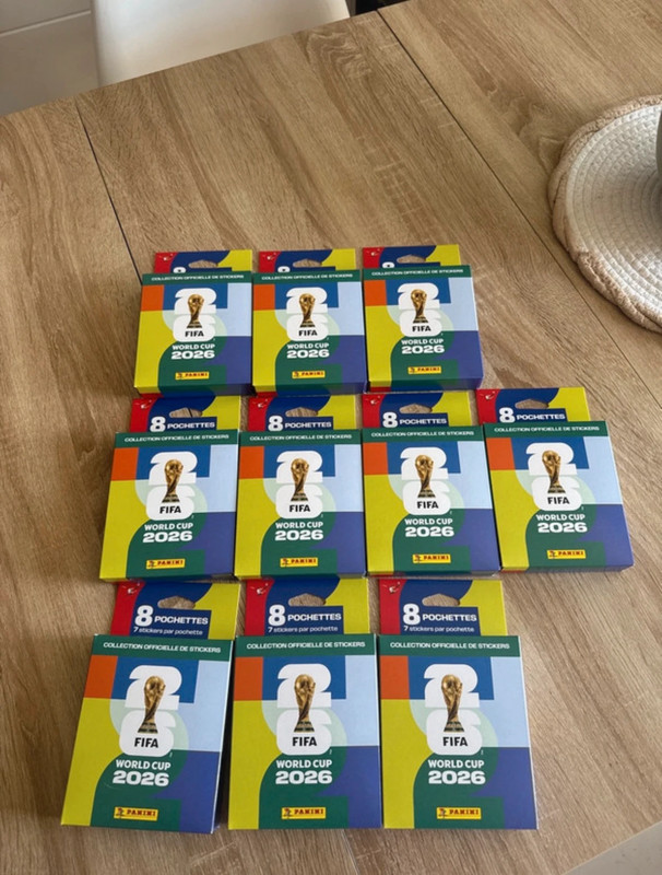 10 boite panini coupe du monde