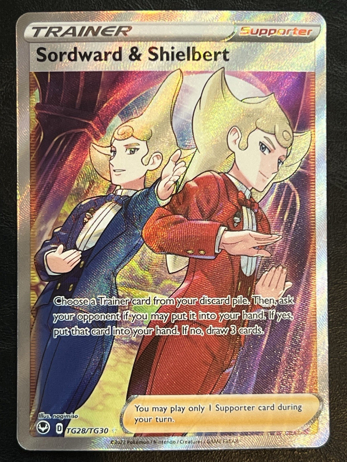 Pokemon Sordward & Shieldbert - Silver Tempest Trainer Gallery - TG28/TG30 NM