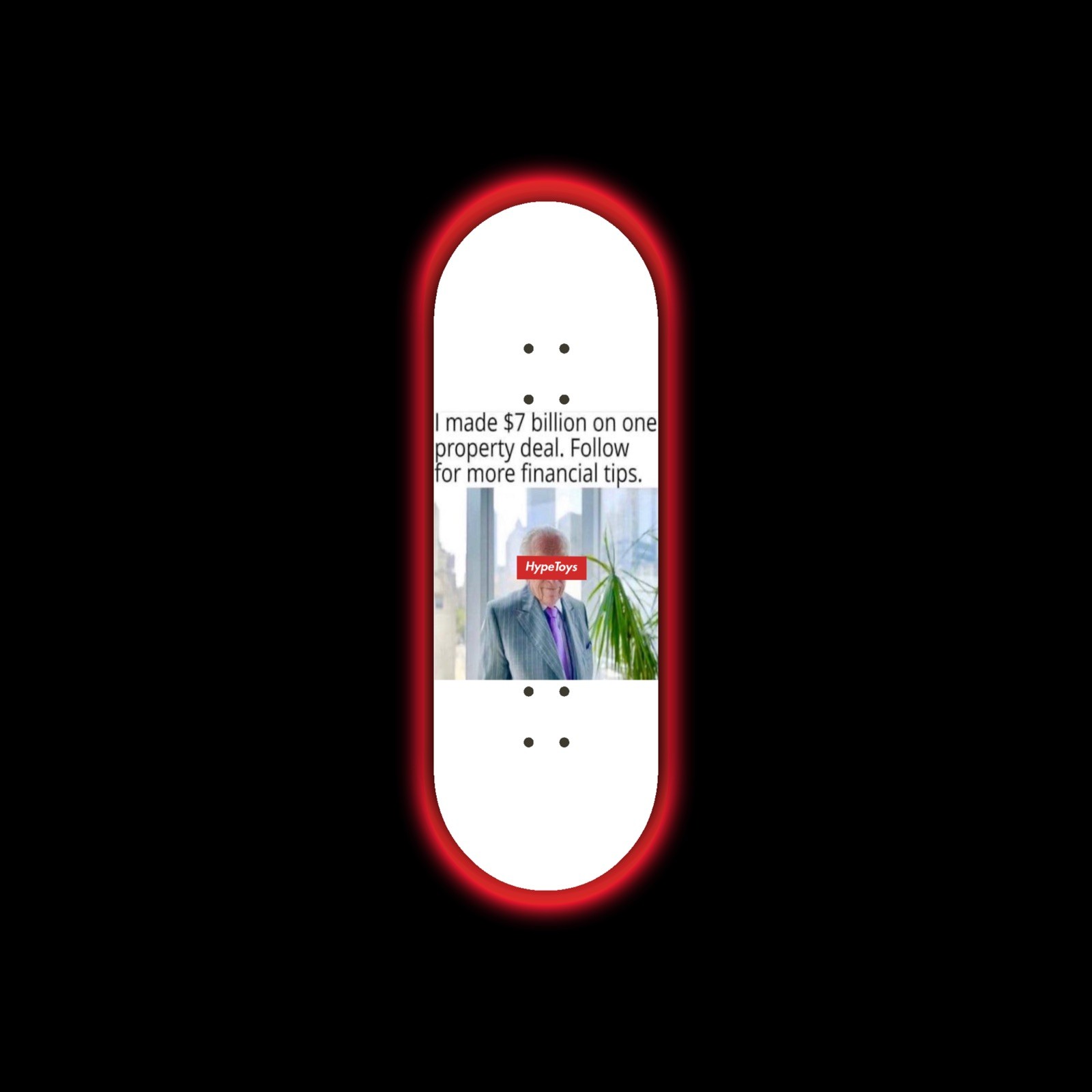 [PRESALE] HypeToys Hype Deck “Financial Tips” Fingerboard Blackriver Knife Woob