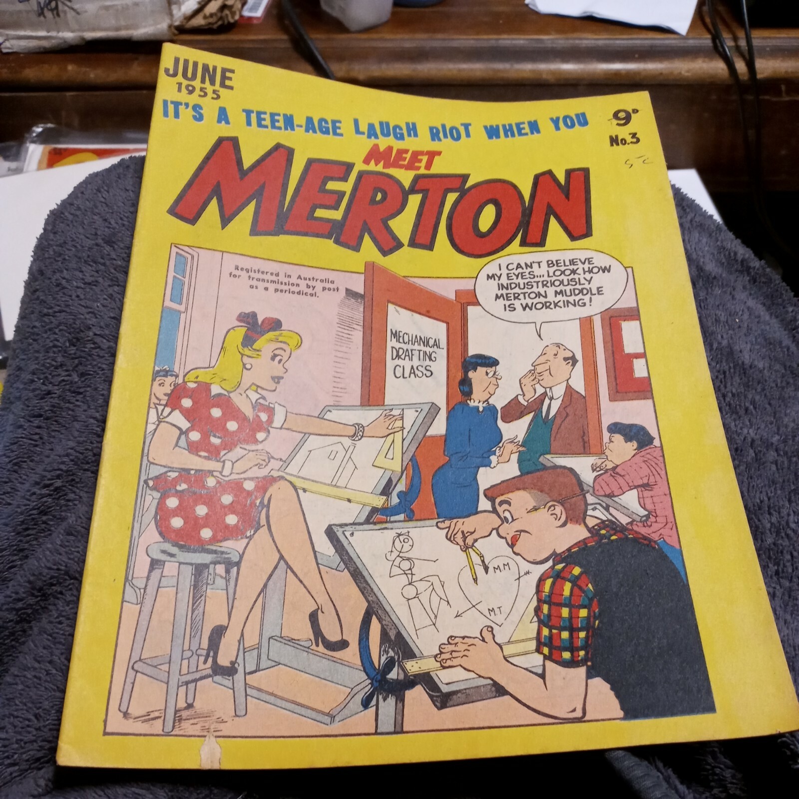 Meet Merton #3 toby press 1955- fumetti australiani Good girl art golden age 