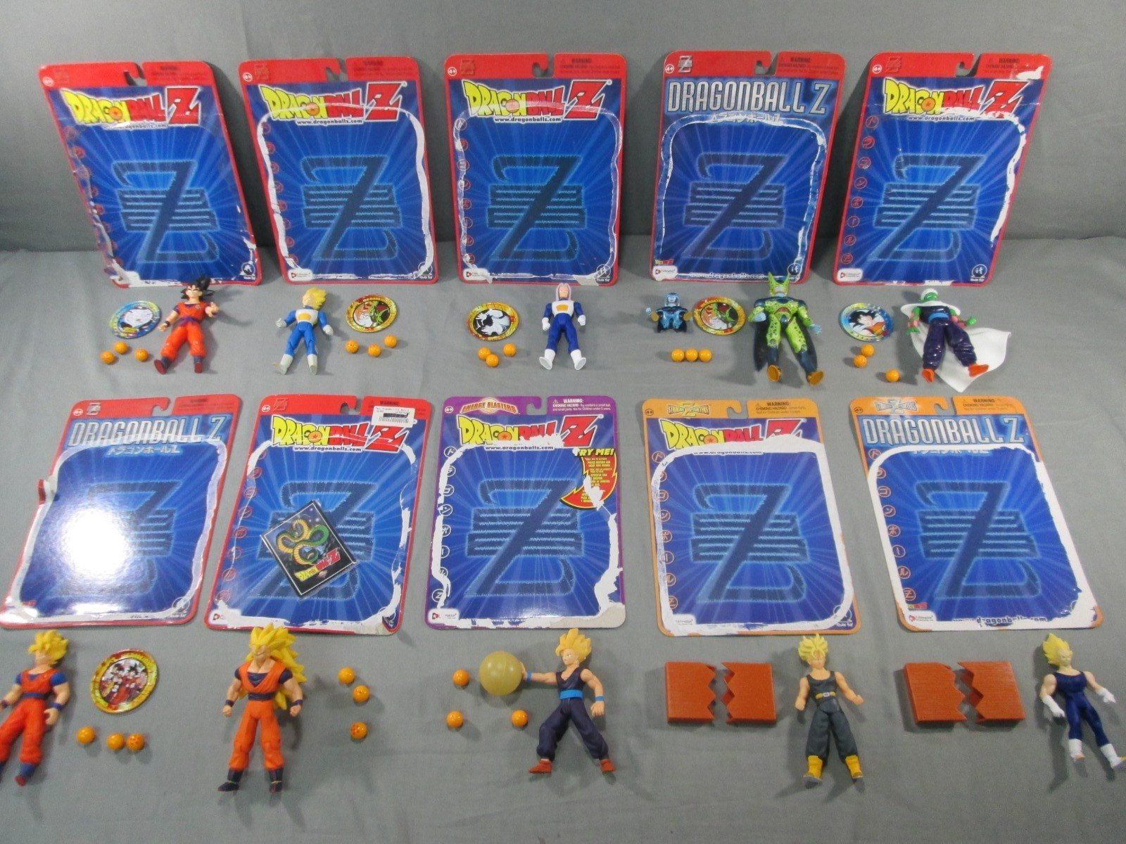 Lotto Dragonball Z S.S. GOKU VEGETA PICCOLO TRUNKS CELL tutto completo Irwin 2001