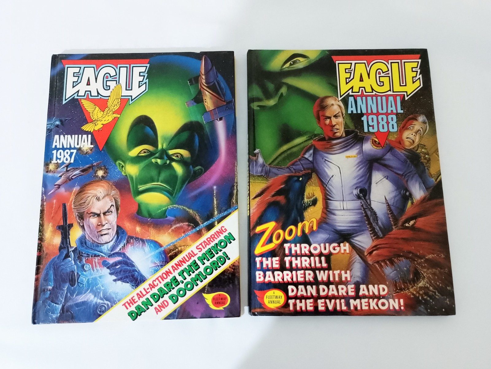 2 x Vintage Eagle Annuals 1987 & 1988 by Fleetway Comic Strip Books