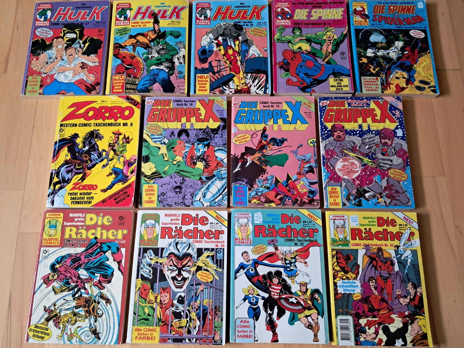Vendicatore, Ragno, Gruppo X, Hulk, Zorro - Raccolta 13 fumetti tascabili Marvel