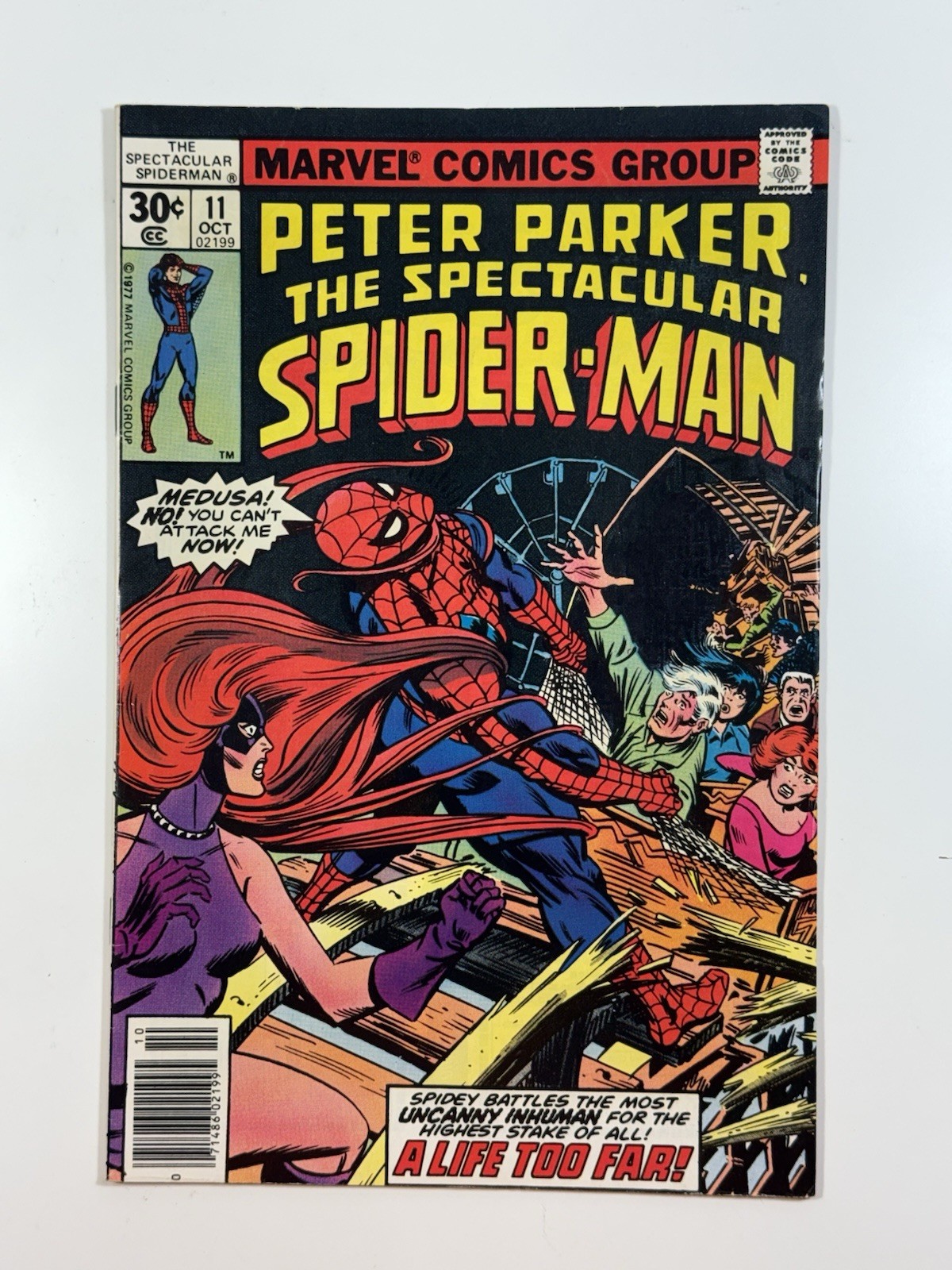 Spectacular Spider-Man #11 • Marvel Comics • Jim Mooney Art • 1977 • F/VF
