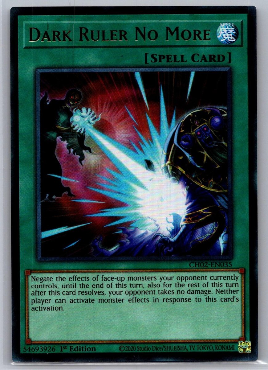 Dark Ruler No More CH02-EN035 (All-Foil Edition) Yu-Gi-Oh 1° Edizione NM