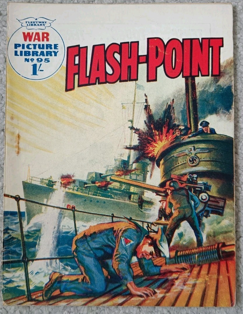 Early 1960s War Picture Library Vintage Comic - No 95 Flash-Point - VGC