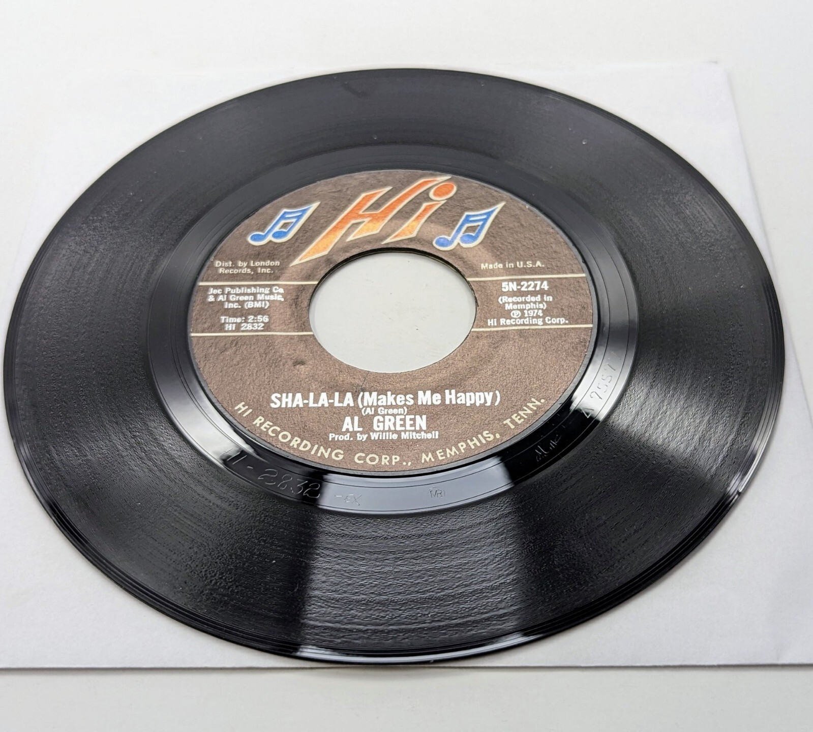 Al Green – Sha-la-la (Make Me Happy 1974 Hi 5N-2274 Styrene - Monarch Pressing