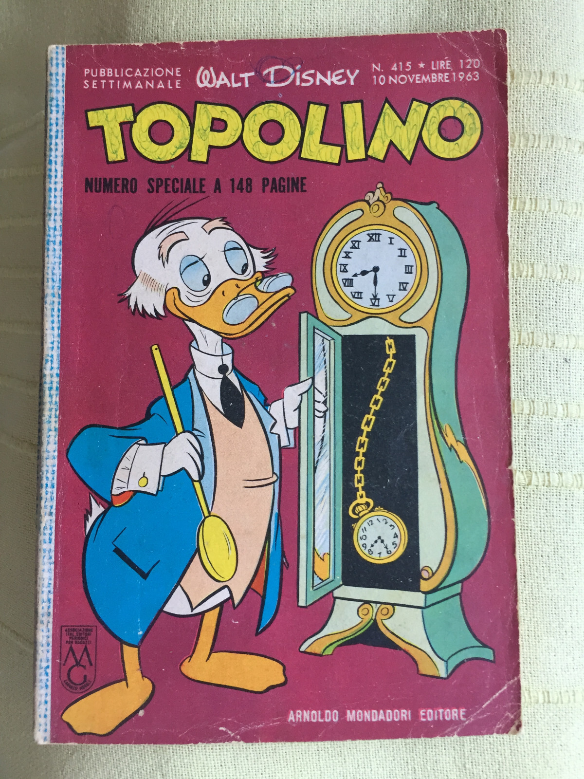 TOPOLINO N° 415 - 10 NOVEMBRE 1963. CON I BOLLINI. BUONE CONDIZIONI!