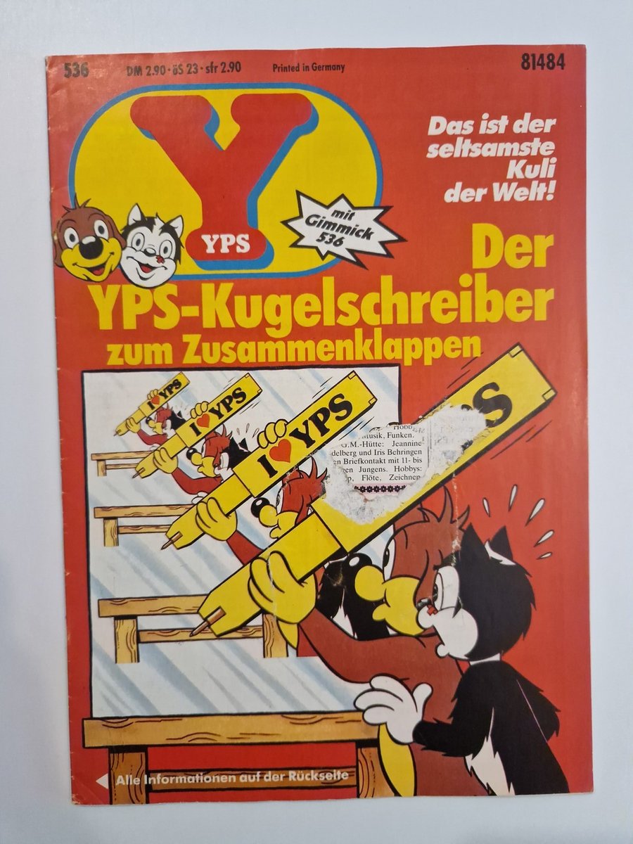 Quaderno YPS n.536 senza espediente, con Robin Ausdewald, Pif ed Ercole, Yinni + Ya