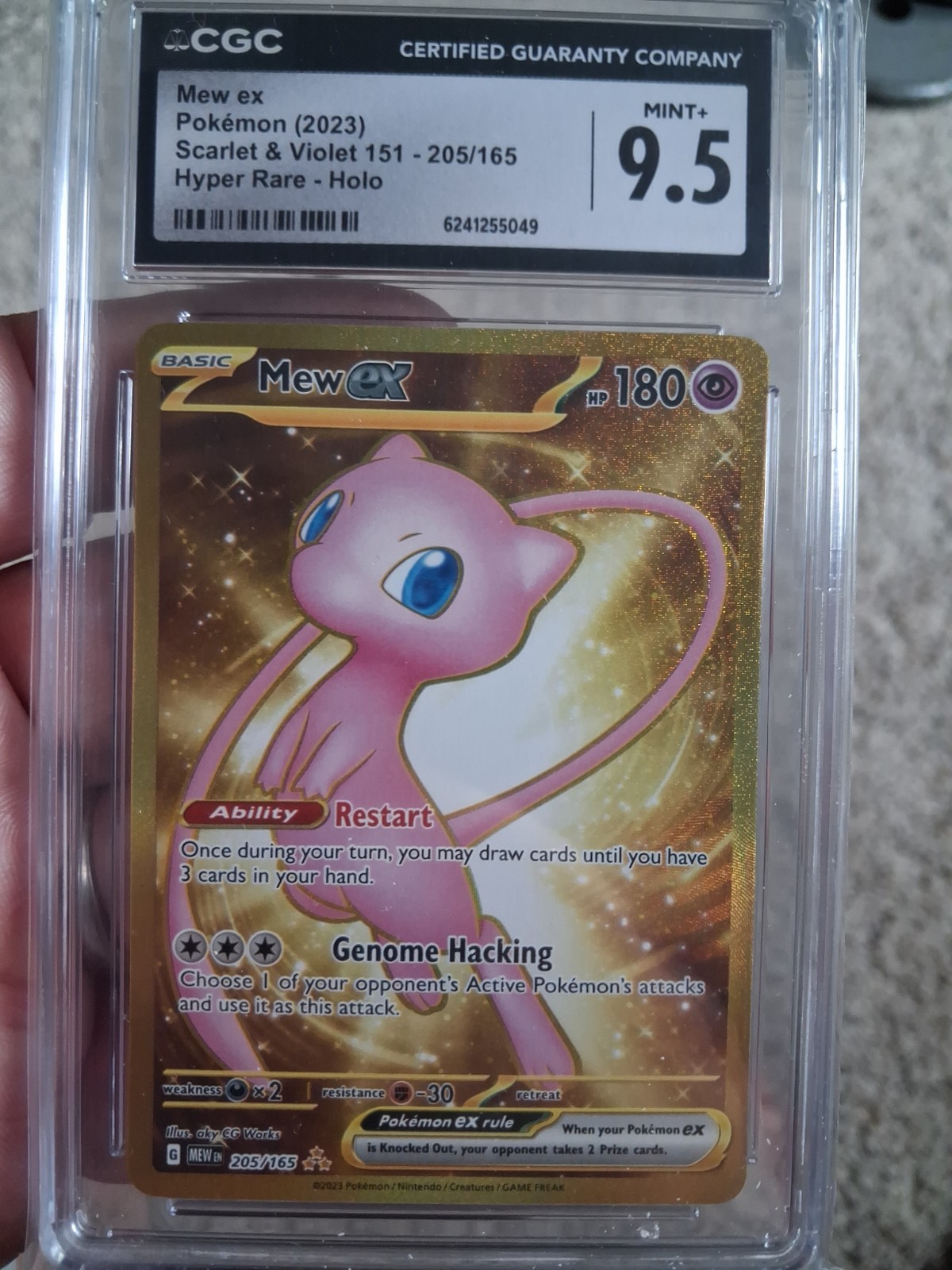 Mew ex 205/165 Scarlet & Violet 151 Hyper Rara - Holo (Inglese) CGC 9.5