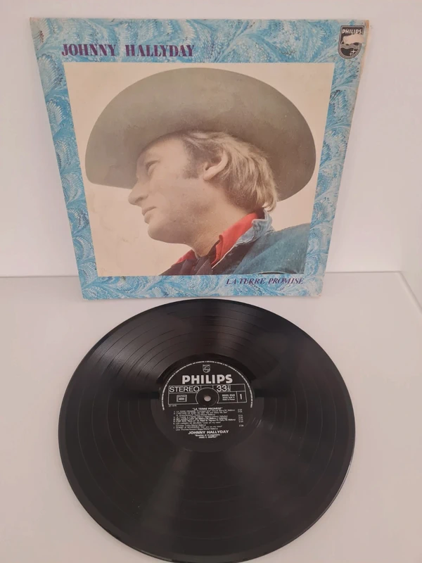 Vinyle 33T Johnny Hallyday - La Terre Promise - Philips 6325 264 - 1975