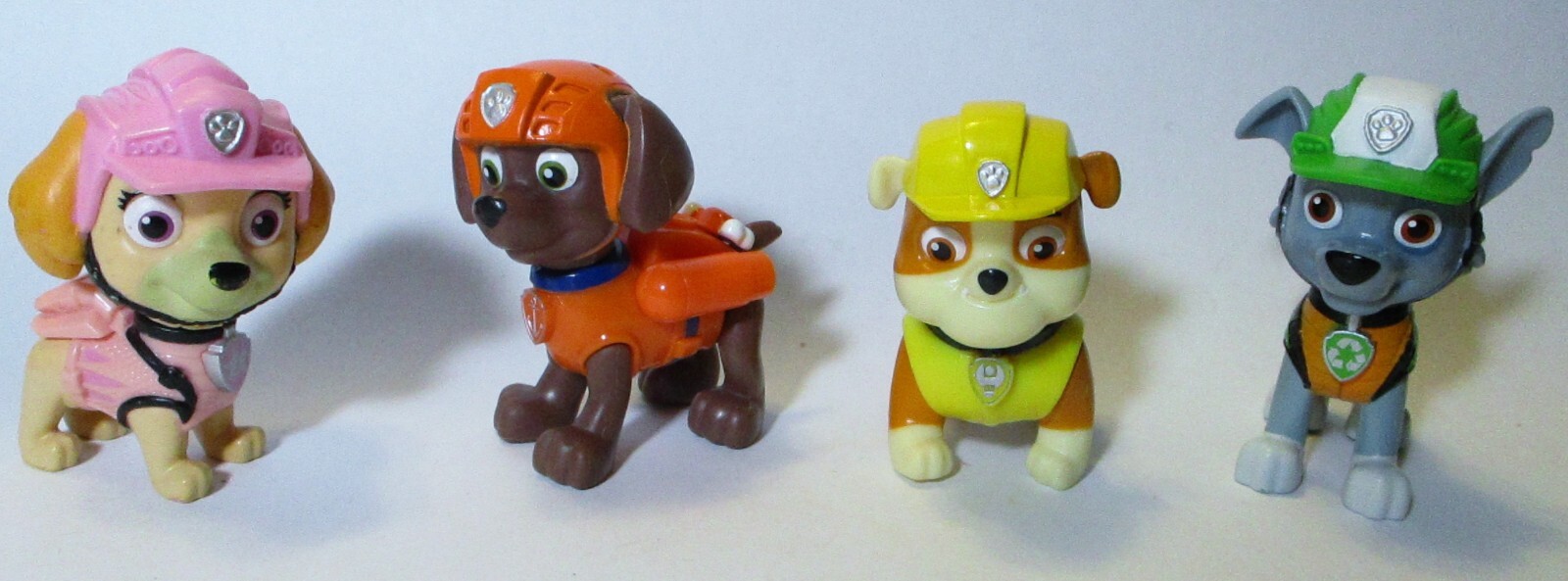 Paw Patrol 3" Zuma Rubble Skye & Rocky 4 Toy Figure Lot