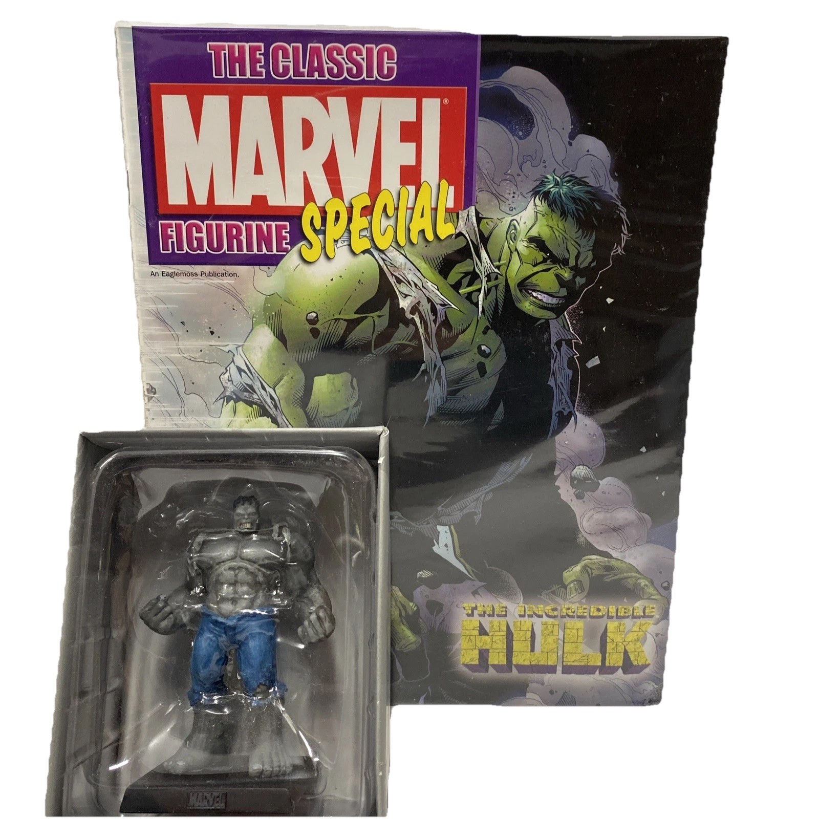 Marvel GREY HULK Variant Classic Lead Figure, Eaglemoss + Mag 2007 SIGILLATO