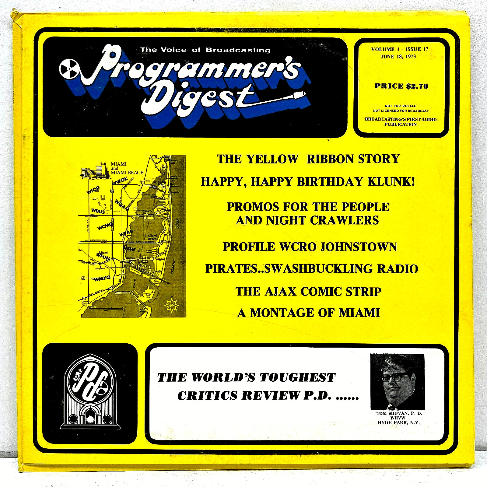 Programmer's Digest Volume 1 Issue 17 June 18, 1973 Vinyl Records 1st Press