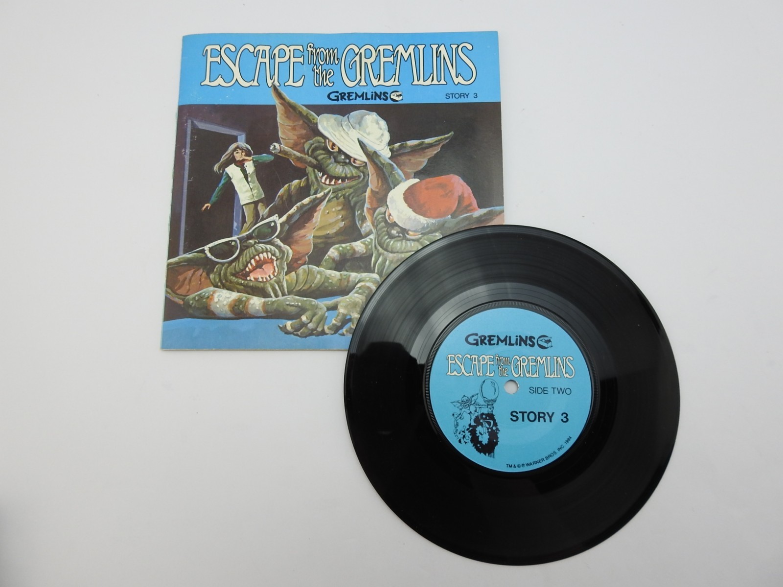 Vintage 1984 Gremlins Escape From The Gremlins Story 3 7" Vinyl 33 RPM Record