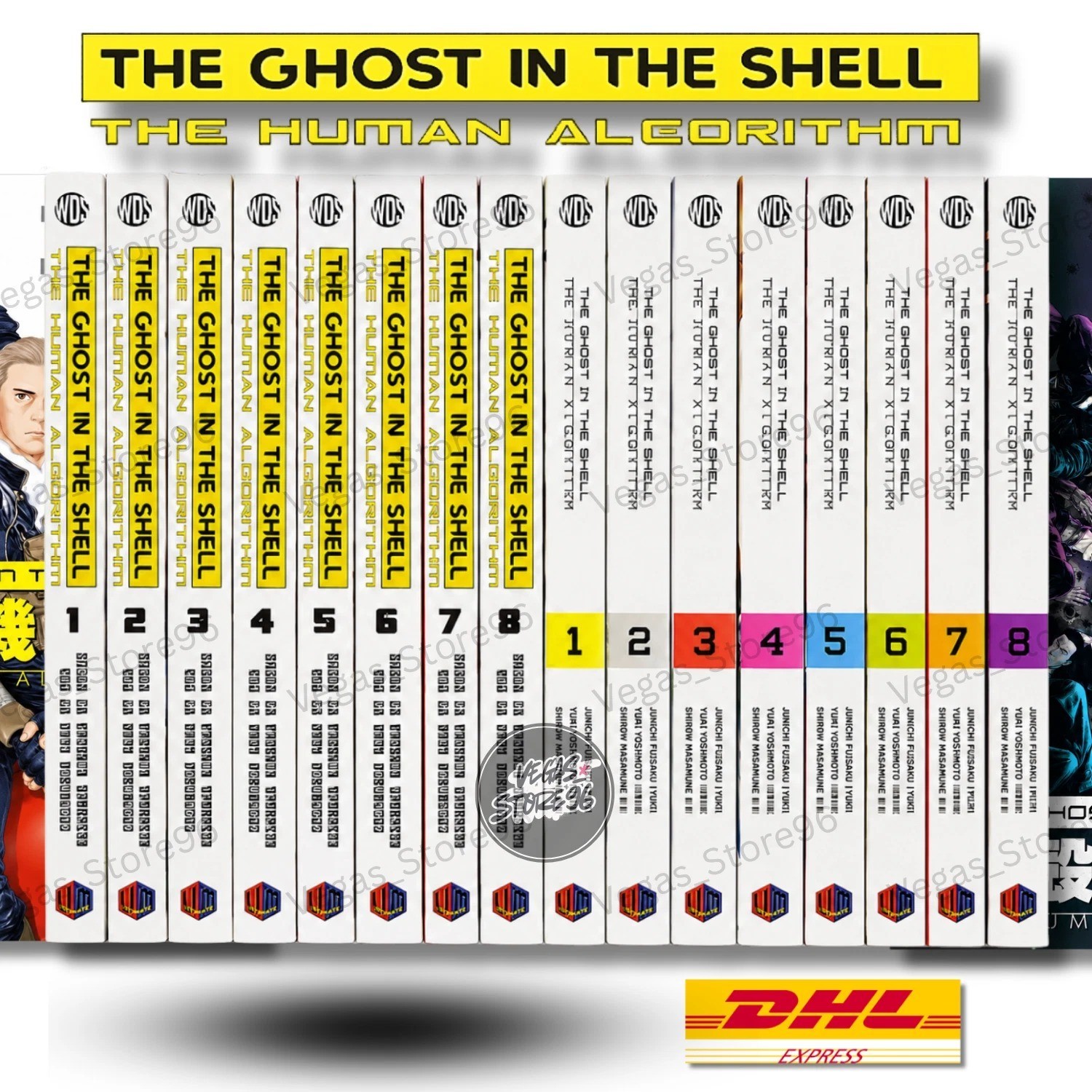 Ghost in the Shell The Human Algorithm Manga Volume 1-8 Set Completo Fumetto Inglese