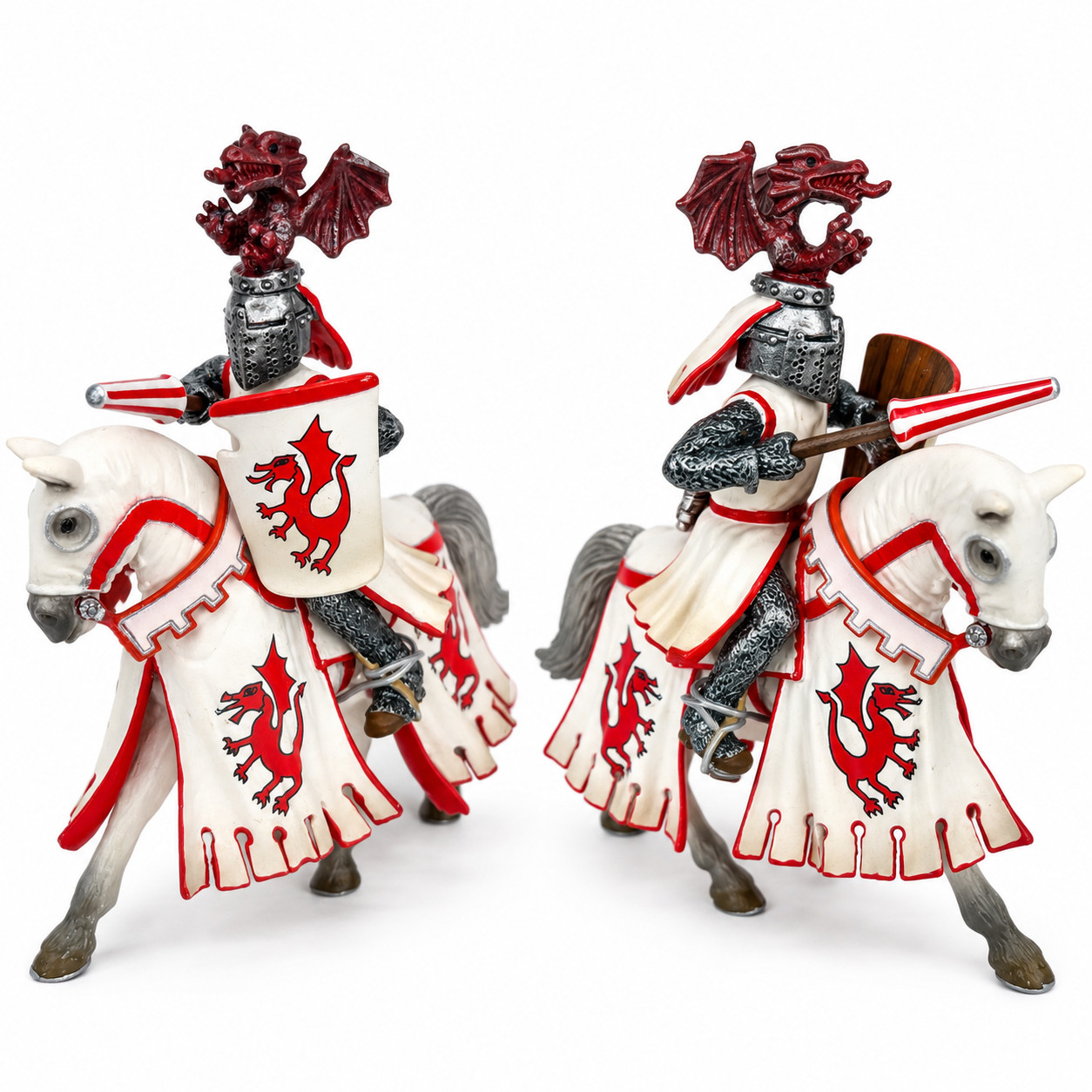 Schleich Mondo dei Cavalieri 70046 Drago Torneo Cavaliere Cavallo Ritirato
