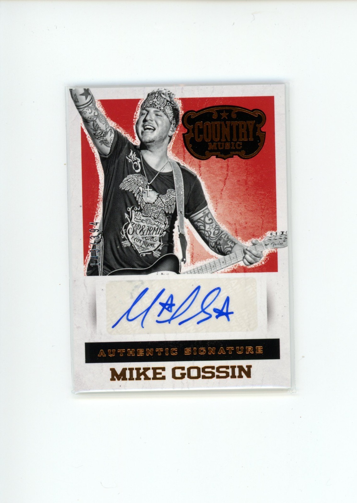 2014 Panini Country Music Mike Gossin #S-MG Bronze Signature Auto 143/394