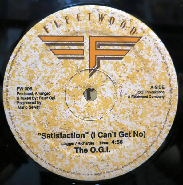 The O.G.I. Satisfaction (I Can't Get No) STILL SEALED Singolo Vinile 12 pollici
