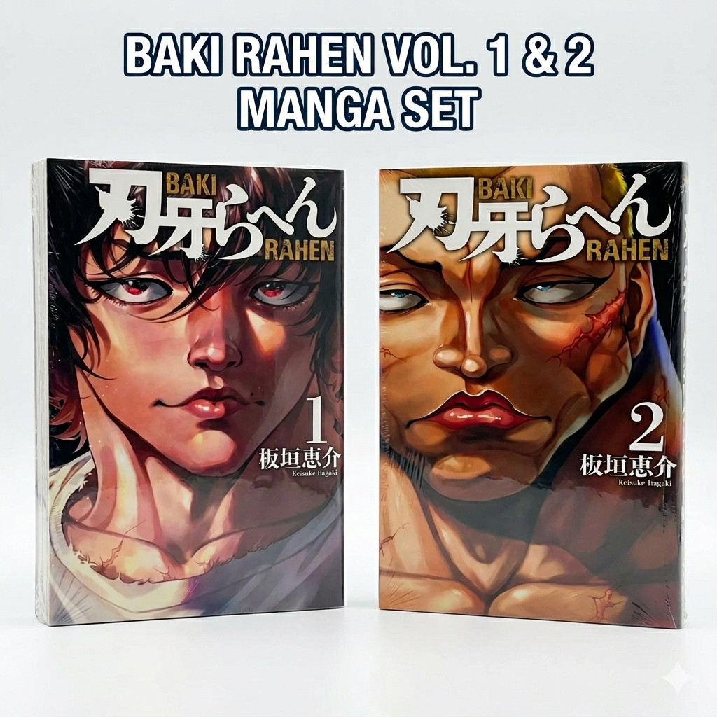 Baki Rahen versione inglese manga vol 1-2 set sfuso fumetto nuovo