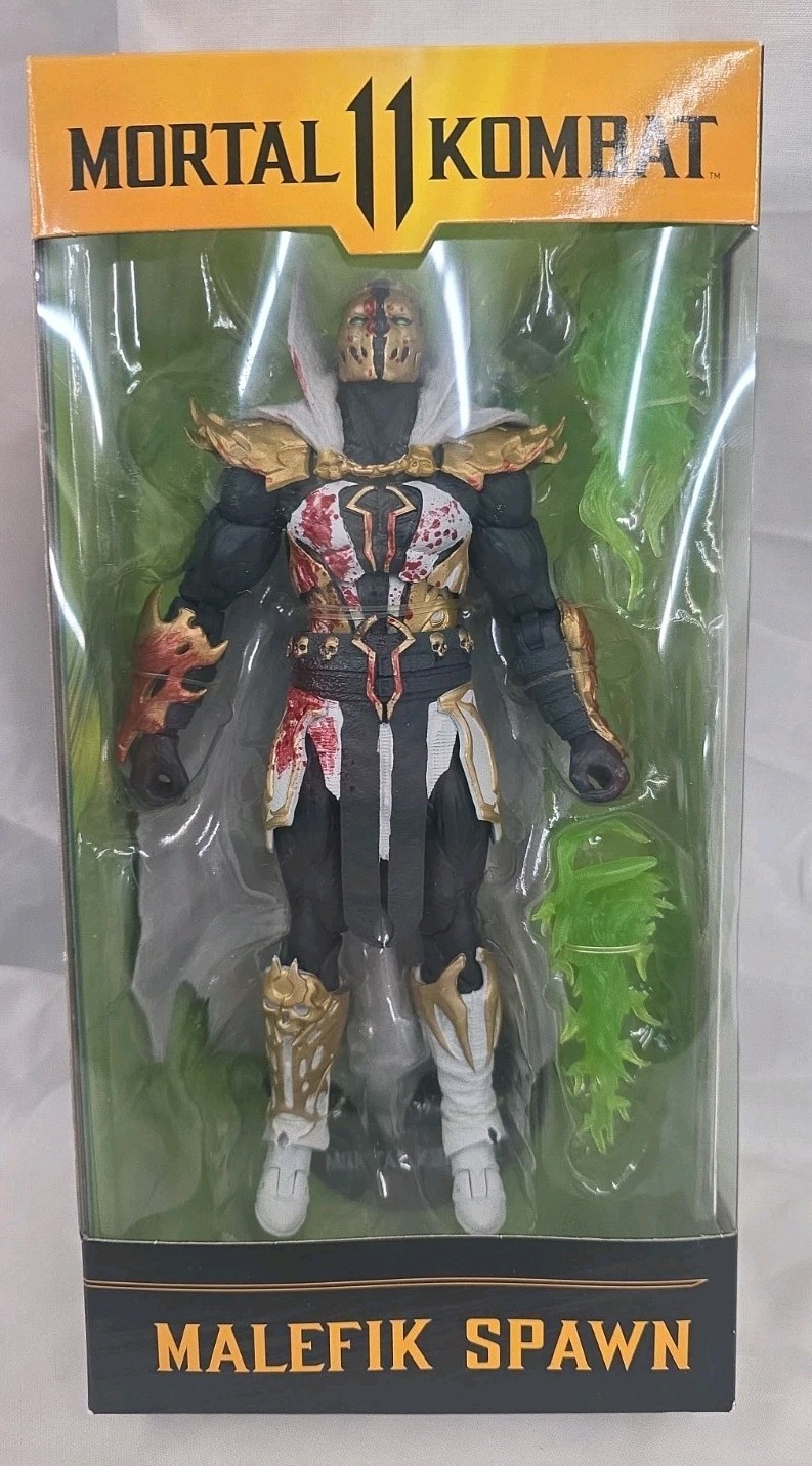 McFarlane Toys Mortal Kombat Malefik Spawn Action Figure Black Gold Boxed