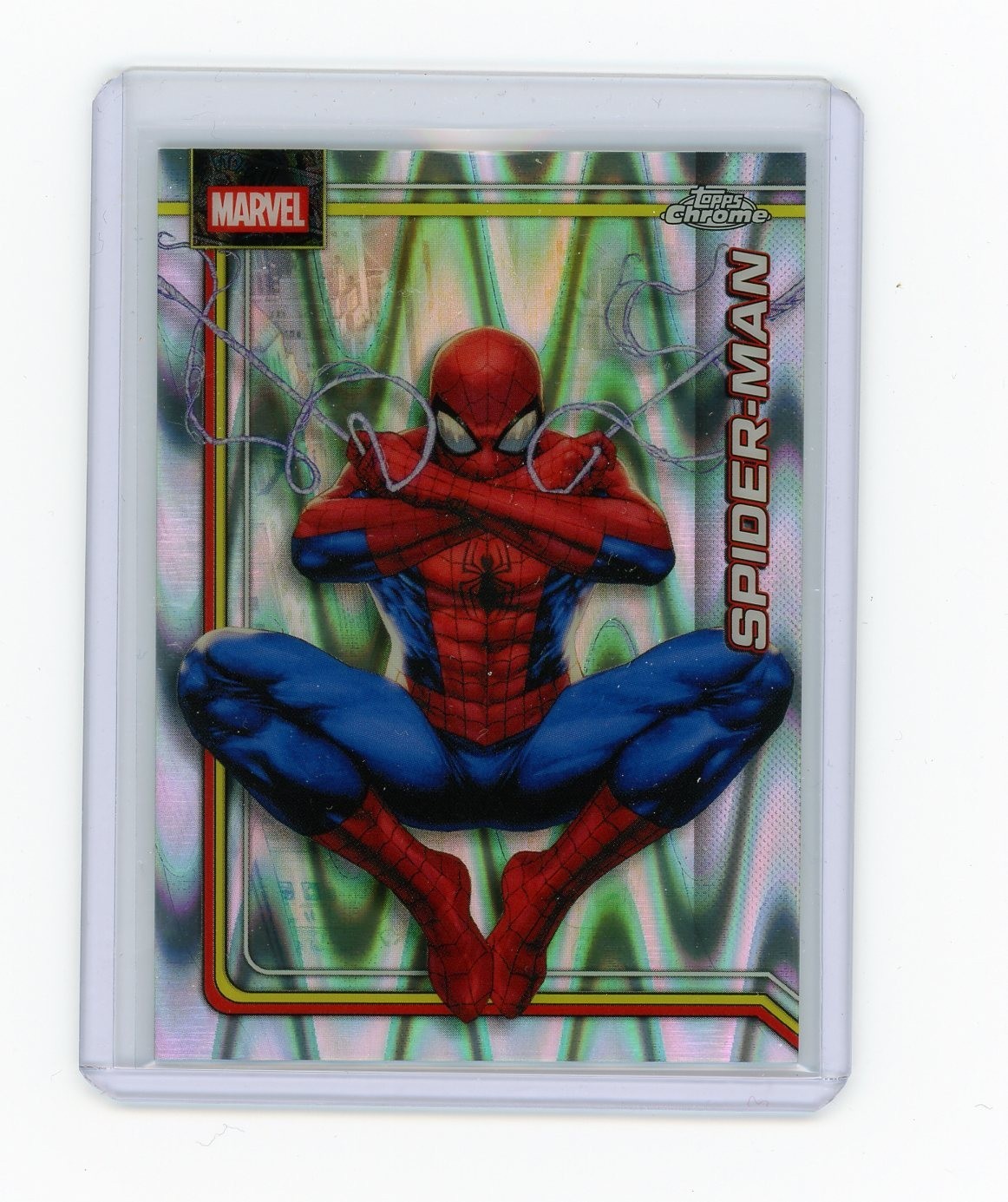 2026 Topps Chrome Marvel Spider Man Ray Wave rifrattore #163