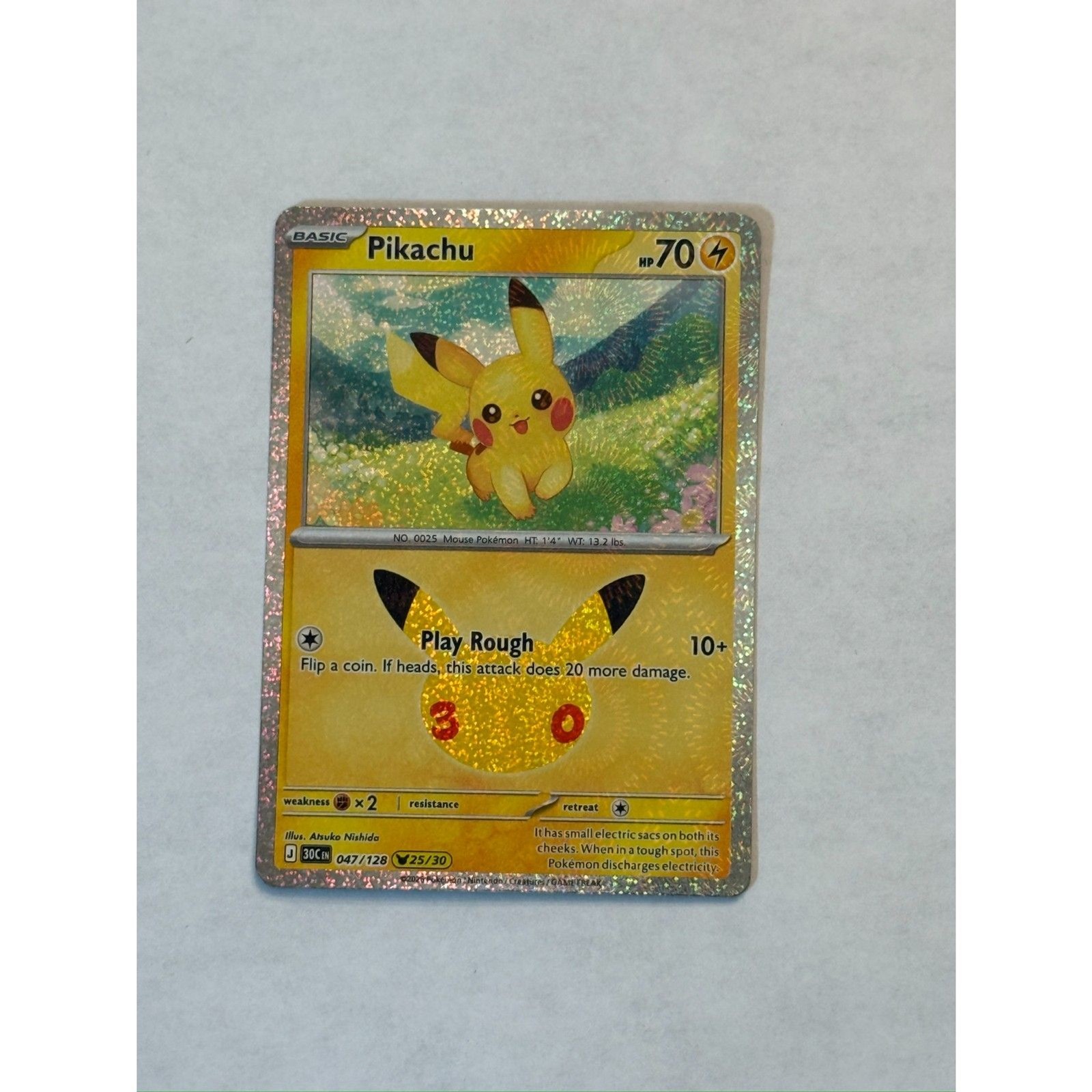 Pokémon - Pikachu 047/128 (25/30) - 30° Anniversario - Near Mint