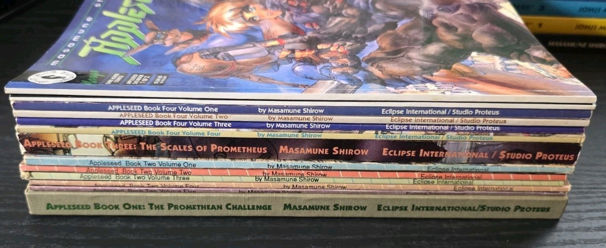 Manga Appleseed Book 1-4 Bundle + Databooks Eclipse Dark Horse Masamune Shirow