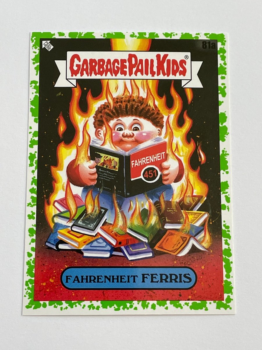 2022 Topps Garbage Pail Libro per bambini Worms Booger Green #81a - Fahrenheit Ferris