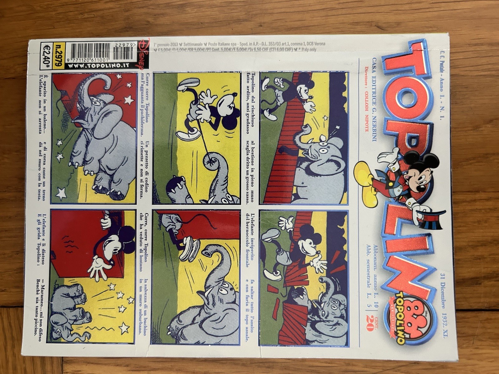 Walt Disney Topolino n. 2409 2014 Panini Comics fumetto a colori IT