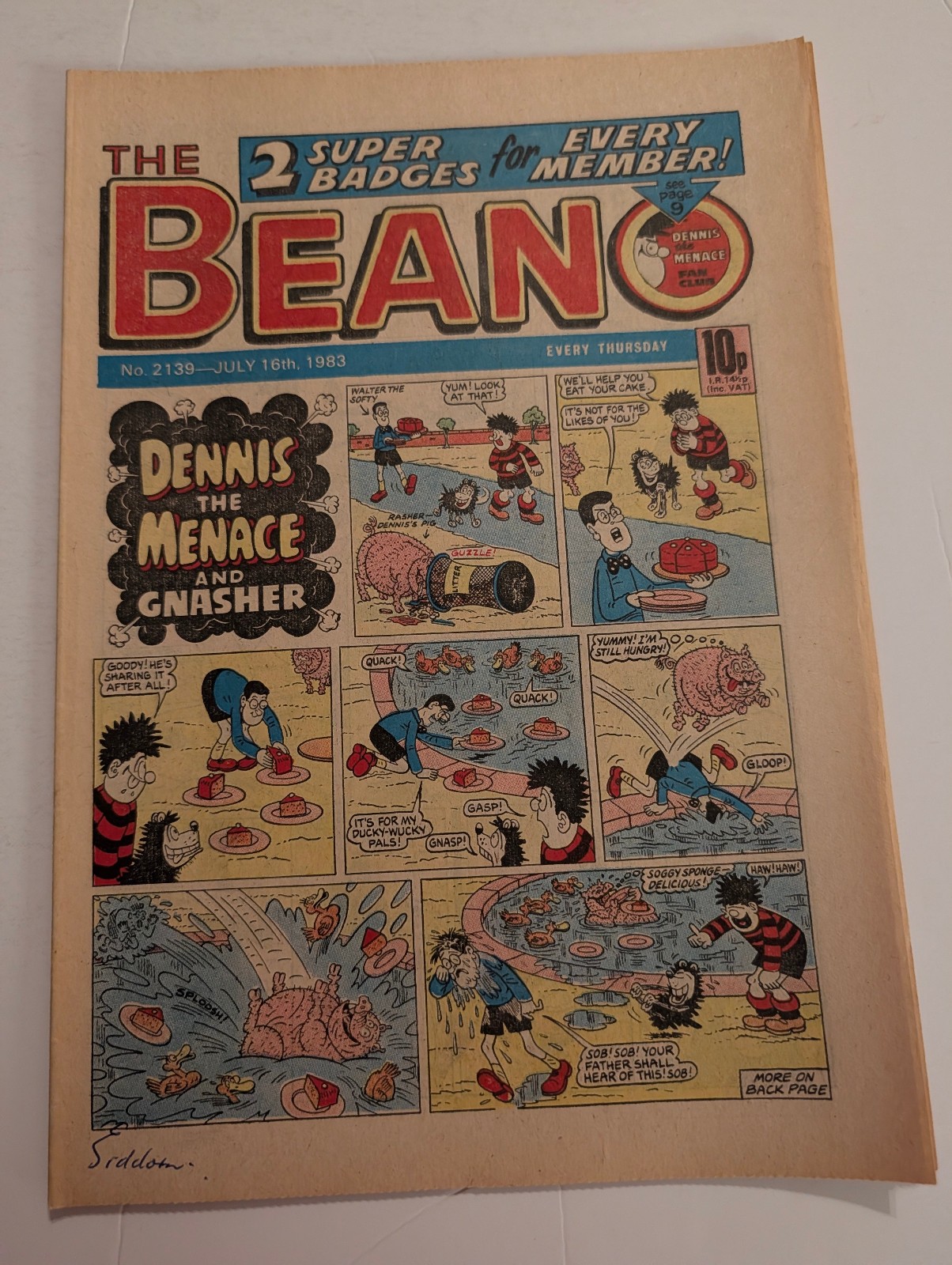 Beano Comic No 2139, July 16th 1983.