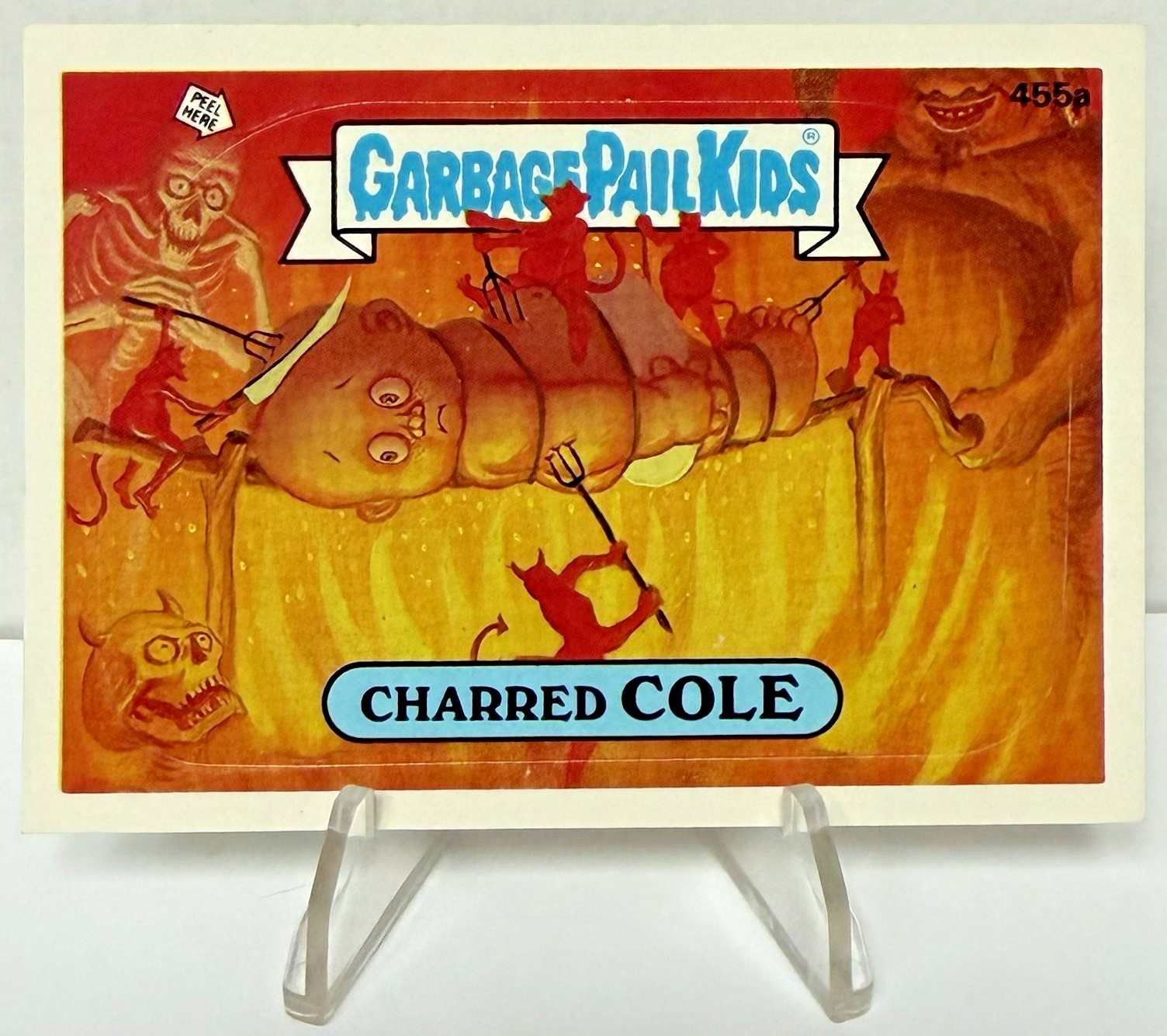 1987 Topps Garbage Pail Kids Series 11: Charred Cole 455a
