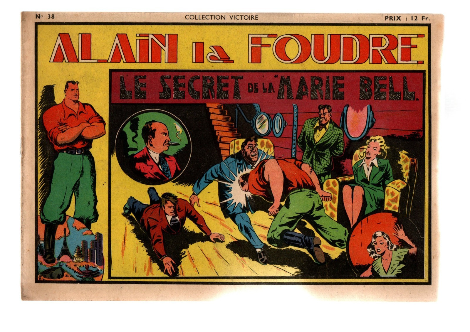 COLLECTION VICTOIRE n°38. Alain La Foudre. Le secret de la Marie Bel. SAGE 1948.
