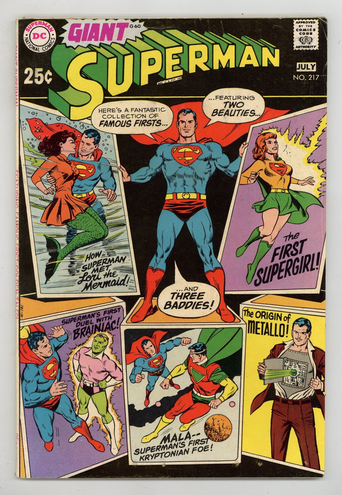 Superman #217 GD/VG 3.0 1969 basso grado