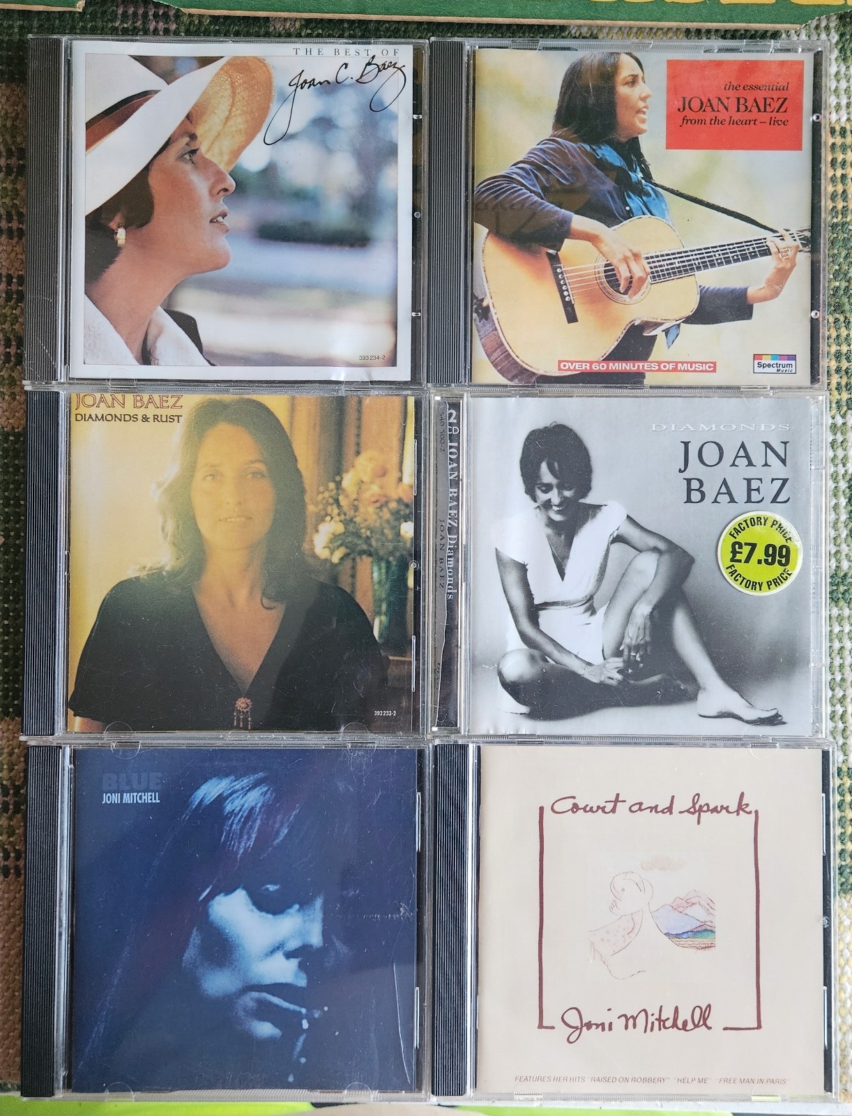 Joan Baez 4 Cd Album + Joni Mitchell 2 Cd Album Bundle -GT62
