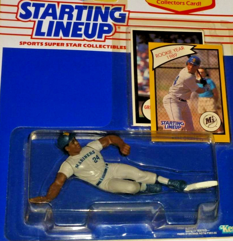 1990 KEN GRIFFEY JR. Seattle Mariners Starting Lineup + card "Rookie Year 1989"